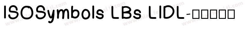 ISOSymbols LBs LIDL字体转换
